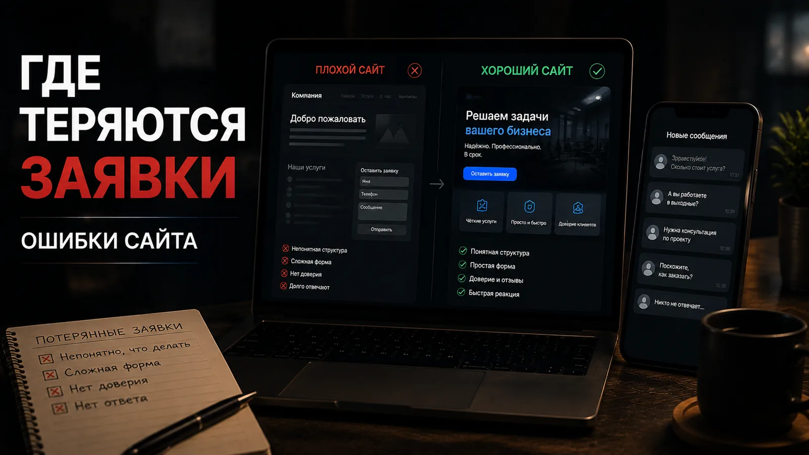 Почему бизнес теряет заявки с сайта