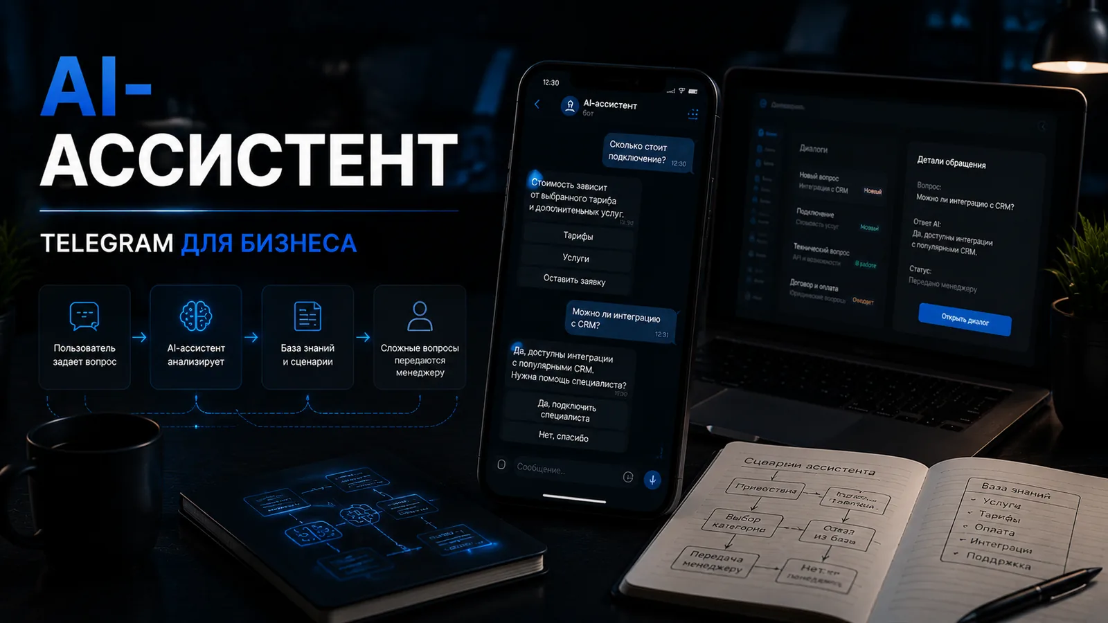 Как сделать AI-ассистента в Telegram для бизнеса